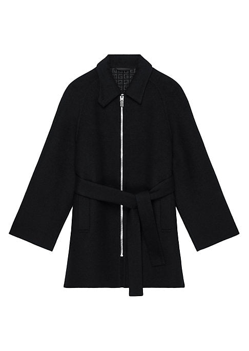 Chic Asymmetrical Belted Coat