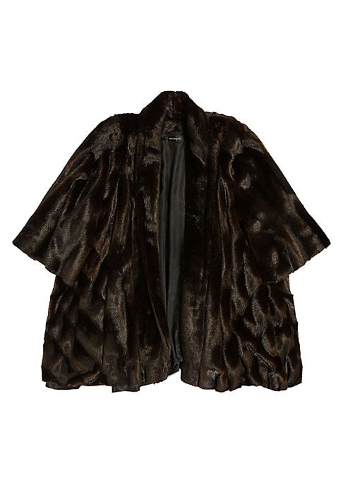 Faux Mink A-Line Wrap