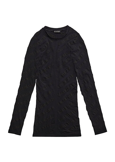 Logo-Print Bodycon Top