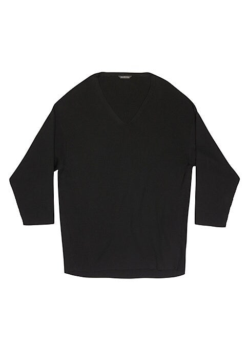 Silk V-Neck Luxe Sweater