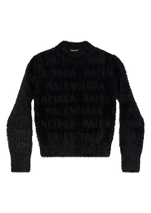 Furry Logo Knit Sweater