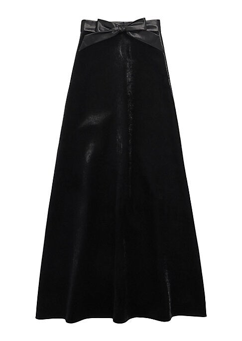 Velvet High-Waisted Skirt