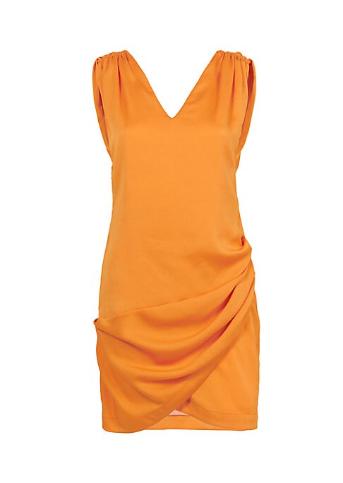 Elegant Draped Satin Dress