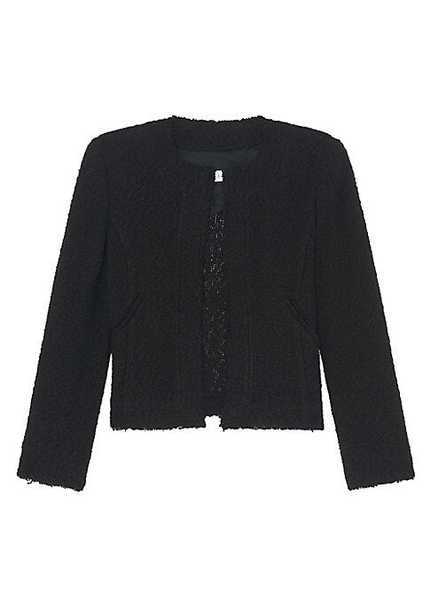 Chic Piped Fitted Jacket