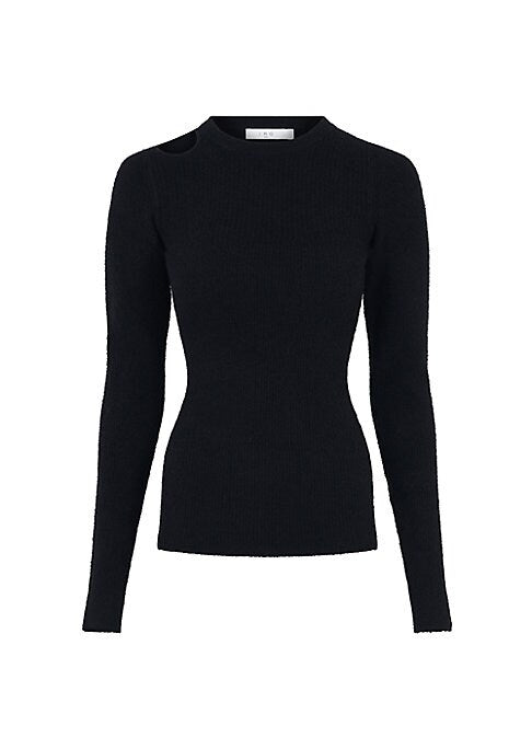 Cutout Ribbed Knit Sweater