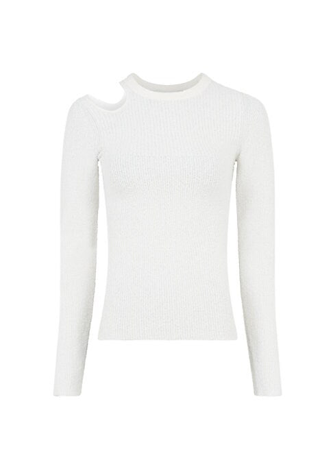 Shoulder Cutout Fitted Sweater