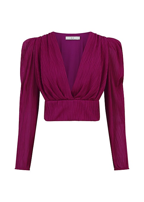 Chic Pleated V-Neck Top