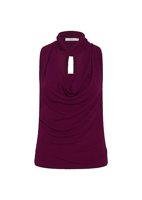 Chic Metallic Cowl Top