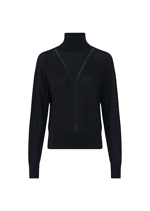 Silk Blend Turtleneck Sweater