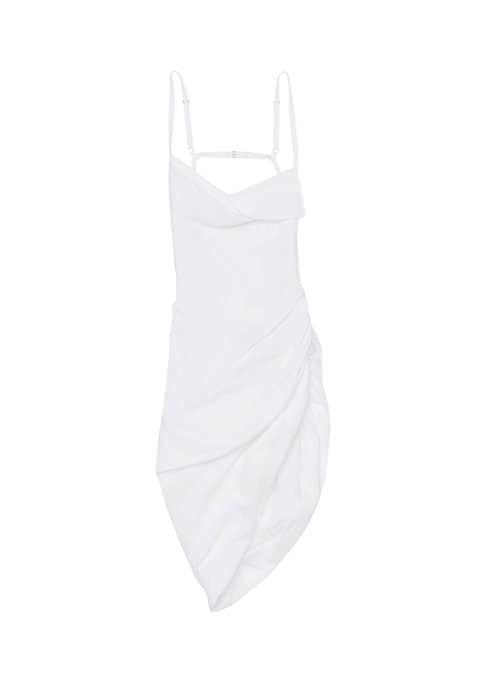 Draped Open Back Dress