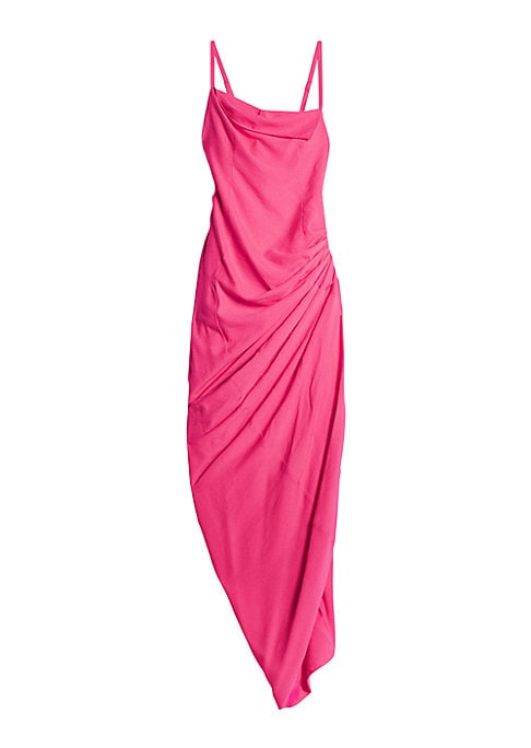 Draped Slit Maxi Dress
