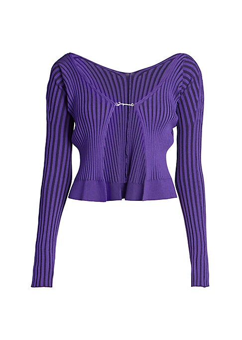 Chic Ribbed V-Neck Cardigan