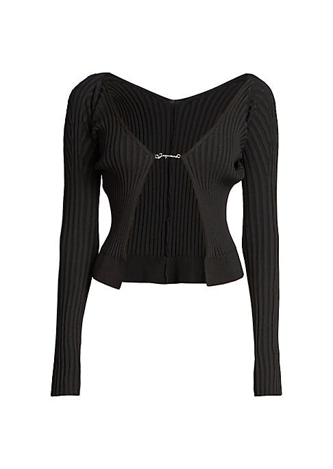 Gilded Ribbed Cardigan