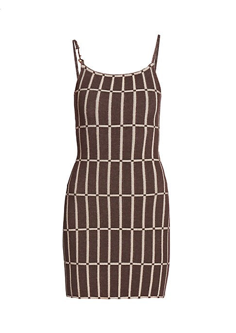 Plaid Mini Knit Dress