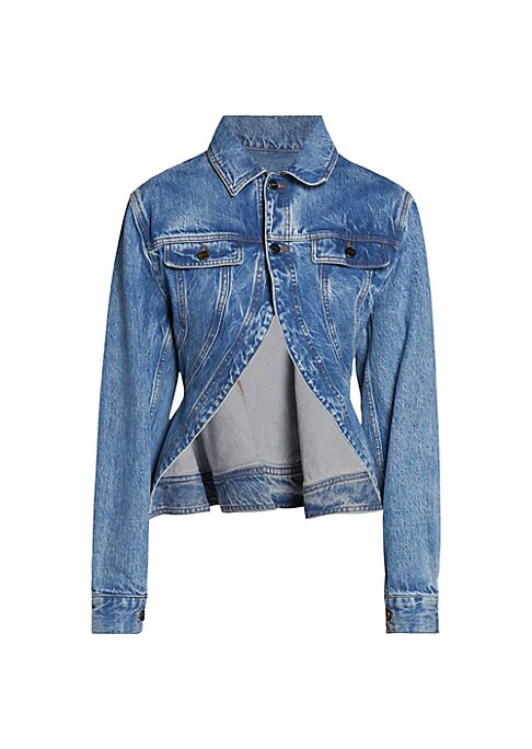 Trendy Denim High-Low Jacket