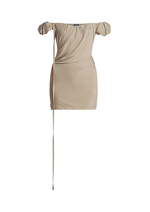 Gathered Off-Shoulder Mini Dress