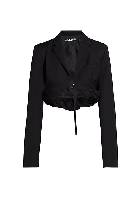 Chic Linen Crop Blazer