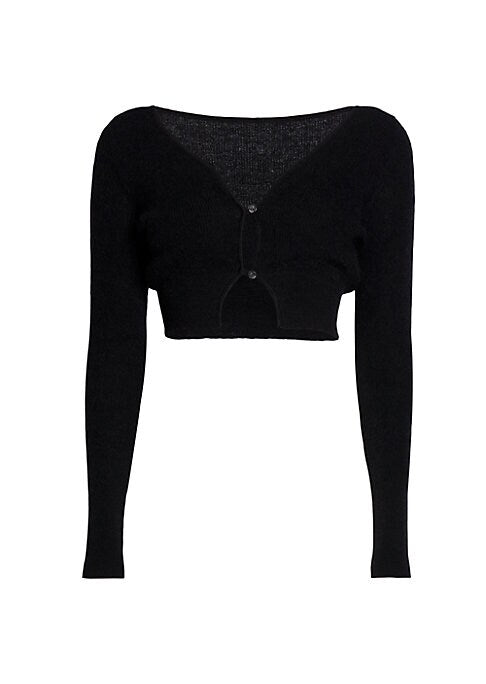 Chic Cropped Mohair Cardigan