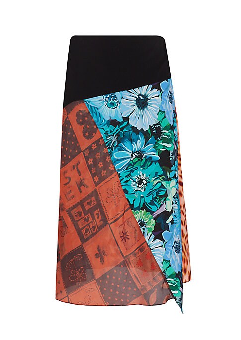 Silk Scarf Midi Skirt