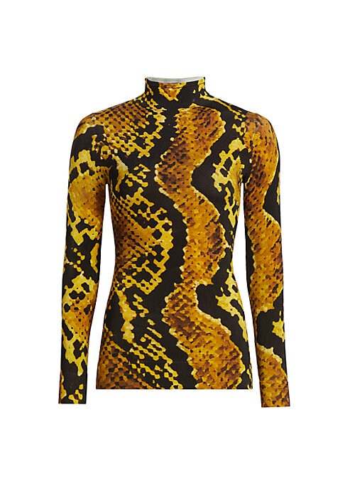 Snakeskin Turtleneck Sweater