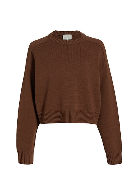 Chic Cropped Knit Sweater