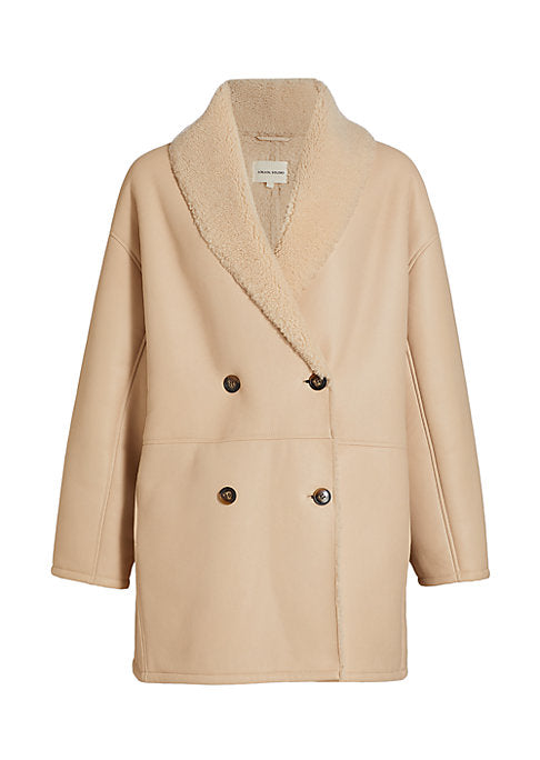 Shearling Shawl Coat