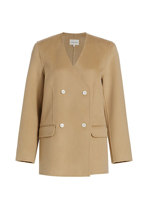 V-Neck Wool Blend Jacket