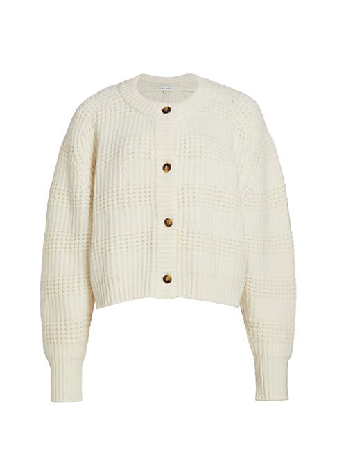 Waffle-Knit Cashmere Cardi