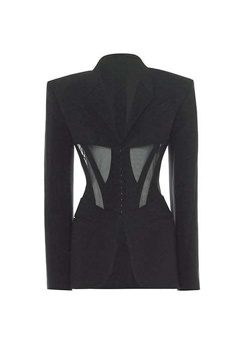 Corset-Inspired Structured Jacket
