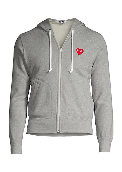 Heart Detail Zip Hoodie