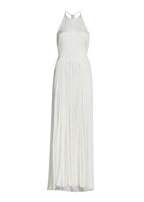 Elegant Halterneck Crepe Dress