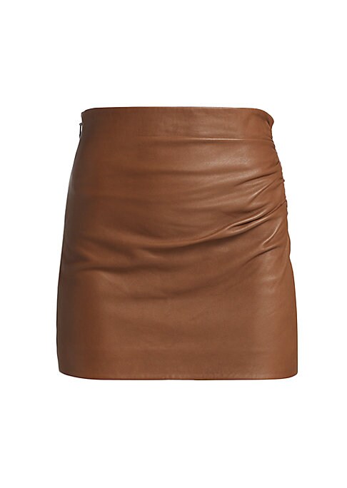 Asymmetrical Leather Skirt