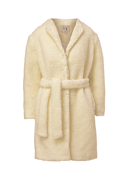 Cozy Shearling Wrap Coat