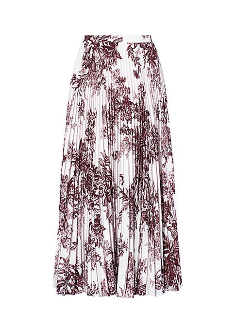 Floral Pleated Maxi Skirt