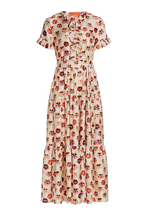 Elegant Ruffle Silk Dress