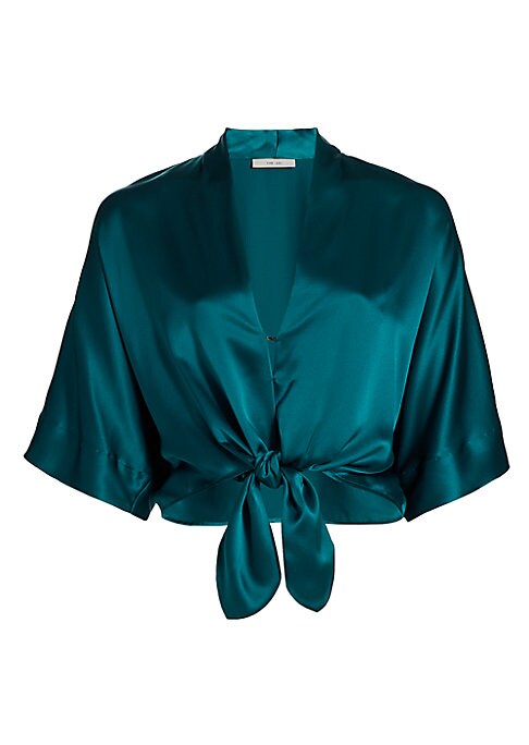 Cropped Silk Charm Blouse