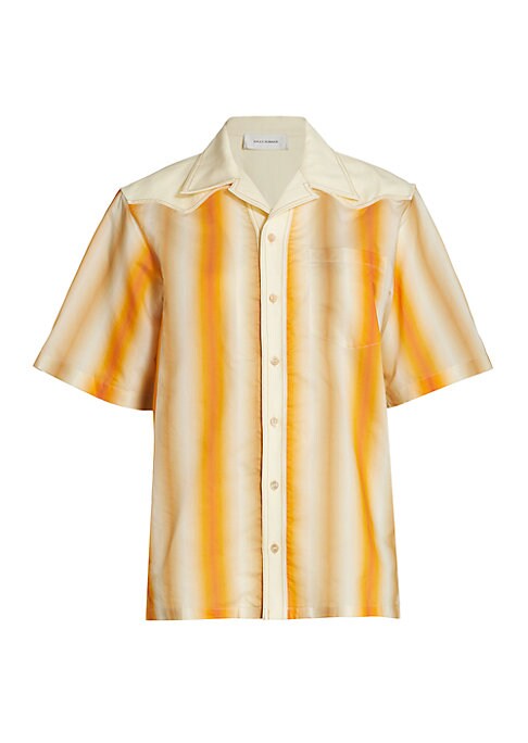 Silk-Blend Striped Shirt