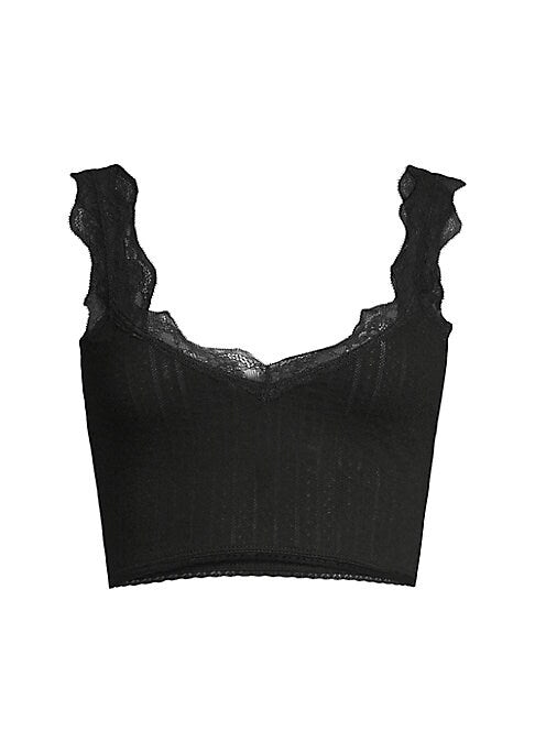 Lace Trim Cropped Top