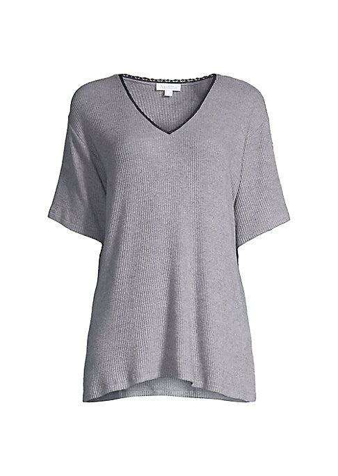 Ribbed V-Neck Tee