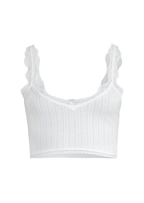 Lace-Trimmed Crop Top