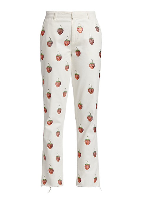 Embellished Berry Chinos