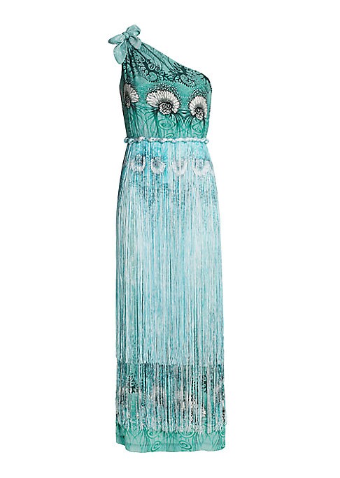 Fringe Maxi Party Dress