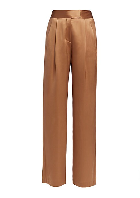 Lustrous Wide-Leg Trousers