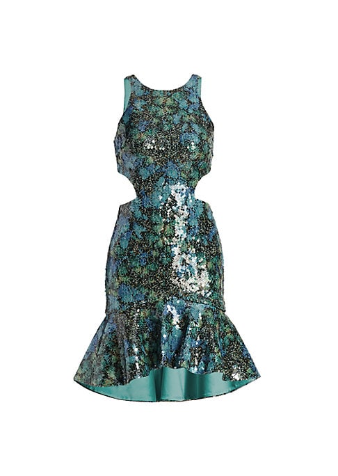 Shimmering Winged Mini Dress