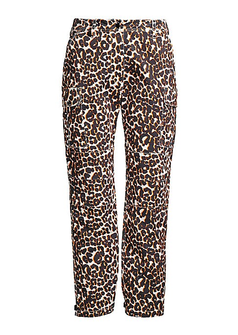 Leopard Print Cargo Trousers