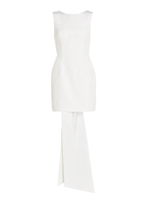 Silk Bow Mini Dress
