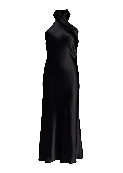 Satin Elegance Midi Dress