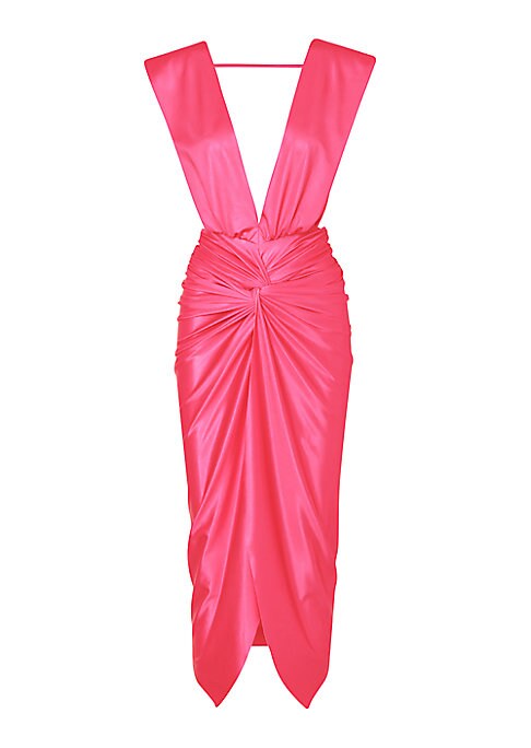 V-Neck Ruched Maxi Dress