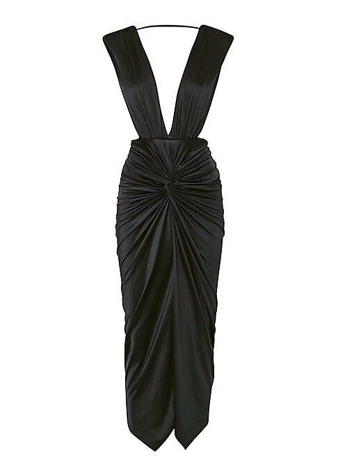 Elegant Ruched Maxi Gown