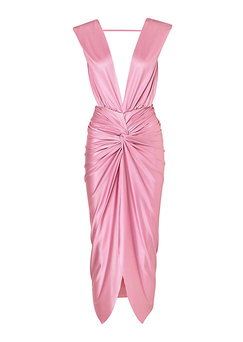Ruched V-Neck Maxi Dress